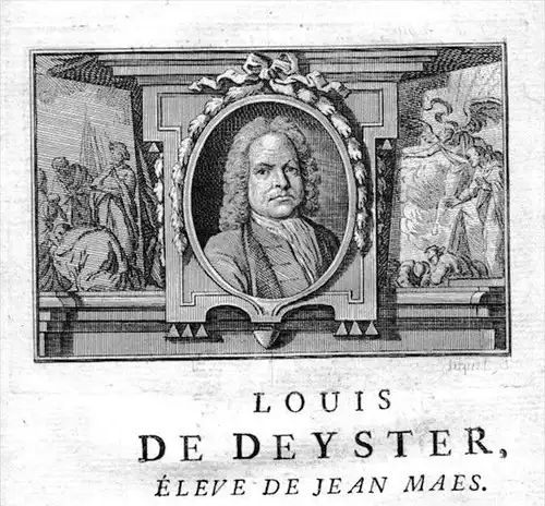 Louis de Deyster painter Maler Portrait Kupferstich gravure engraving