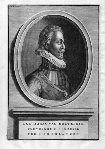 Juan de Austria Österreich Holland engraving Kupferstich Portrait
