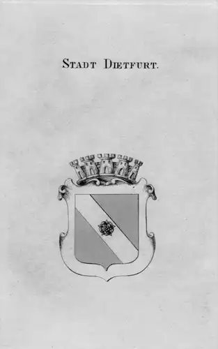 Stadt Dietfurt Wappen Adel coat of arms heraldry Heraldik Kupferstich