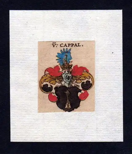 h. von Cappal Capal Wappen Adel coat of arms heraldry Heraldik Kupferstich