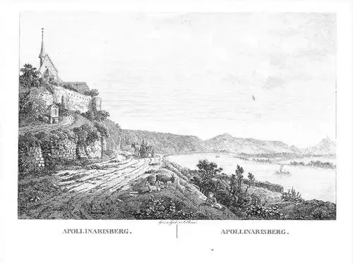 Apollinarisberg - Remagen Apollinarisberg gravure engraving