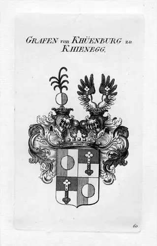 Khüenburg Khienegg Wappen coat of arms heraldry Heraldik crest Kupferstich