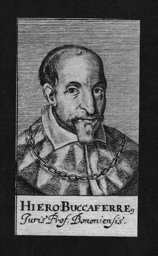 Hieronimus Buccaferre Jurist lawyer Professor Kupferstich Portrait