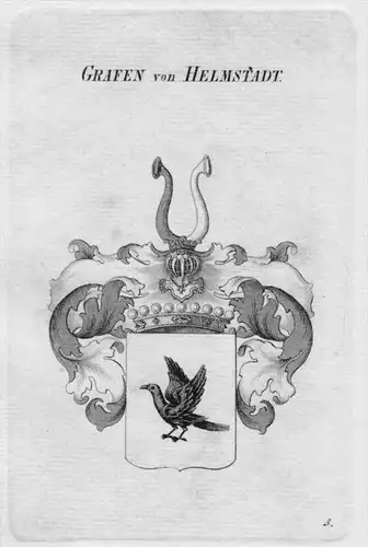 Helmstadt Wappen Adel coat of arms heraldry Heraldik Kupferstich