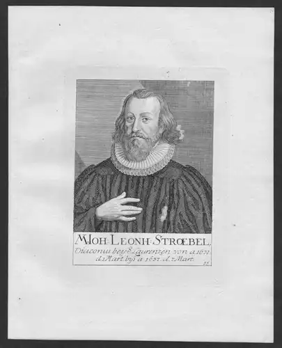 h. Johann Leonhard Ströbel Diakon St. Lorenz Lorenzkirche Nürnberg Portrait