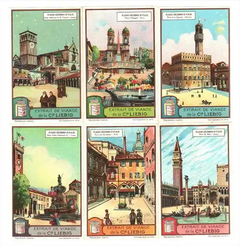 Italien Italy Italia Rom Asisi Venezia Lithographie litho Liebig Chromo