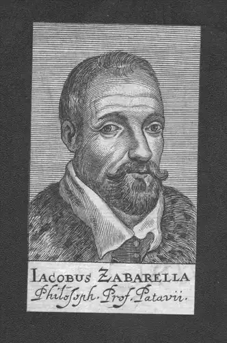 Jacopo Zabarella Philosoph Professor Padua Italy Kupferstich Portrait