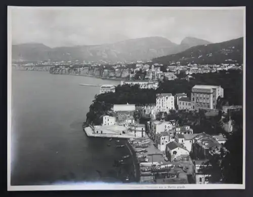 Sorrento Panorama veduta Alinari vintage albumen albumin photo Foto