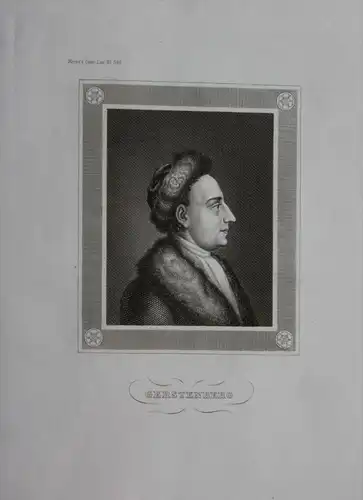 Heinrich Wilhelm von Gerstenberg Dichter engraving  Portrait