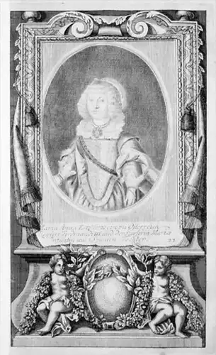 Maria Anna v. Österreich Kupferstich Portrait engraving gravure