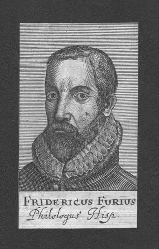Frederic Furio und Ceriol Philologe Humanist Spanien Kupferstich Portrait