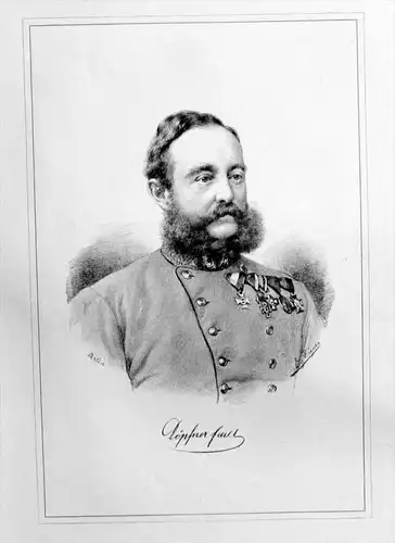 Josef Freiherr von Döpfner Original Lithographie Portrait Litho