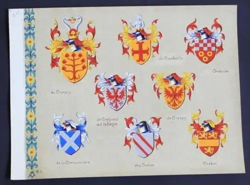 Crèquy Crespy Craissin Creton Courteville Cressonniere Blason Wappen Heraldik