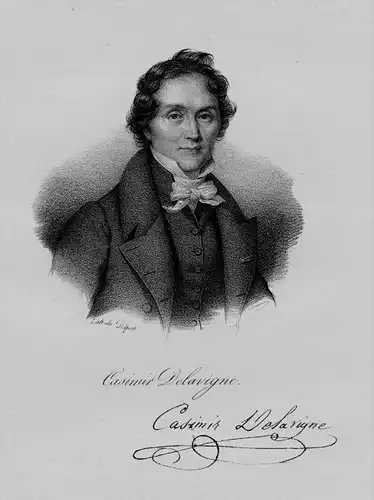 Jean Francois Casimir Delavigne Dichter Frankreich Lithographie Portrait