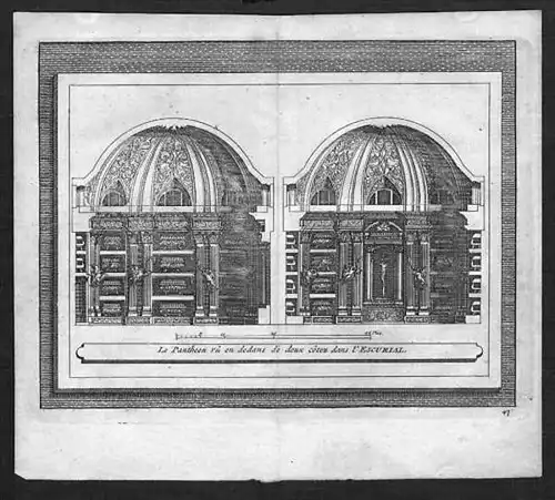 Madrid Escorial Espana grabado engraving