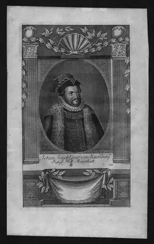 Johann Jakob Graf von Kuenburg engraving Kupferstich Portrait