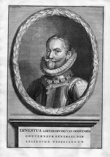 Ernst von Österreich Niederlande engraving Kupferstich Portrait