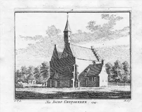 Grijpskerke bij Middelburg Holland engraving gravure Nederland vue