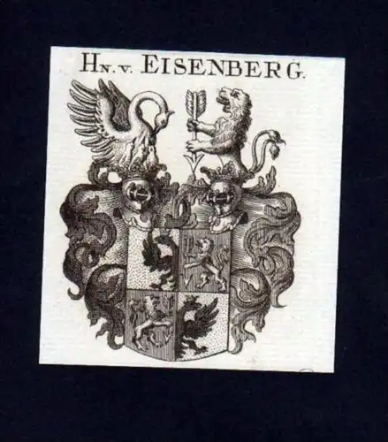 Herren v. Eisenberg Heraldik Kupferstich Wappen