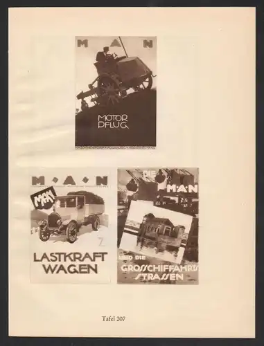 Ludwig Hohlwein Reklame Werbung Plakat MAN LKW Pflug Estra Transformator