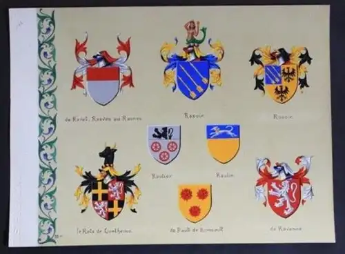 Ravet Rasves Rasoir Raulin Raulier Ravenne Ratz Blason Wappen Heraldik