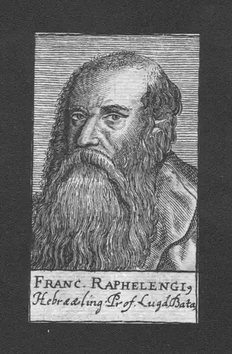 Frans van Ravelingien Professor Leiden Holland Kupferstich Portrait