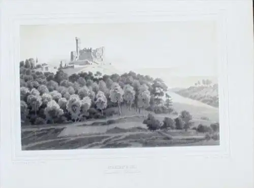 Burg Hohenegg Hoheneck Kaiserslaute Lithographie