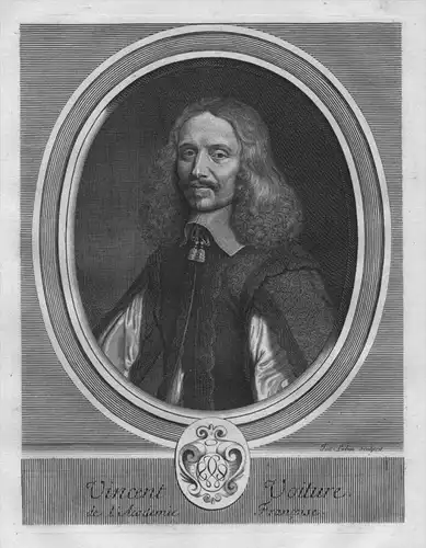 Vincent Voiture - Vincent Voiture (1597-1648)  - Author - Portrait Wappen