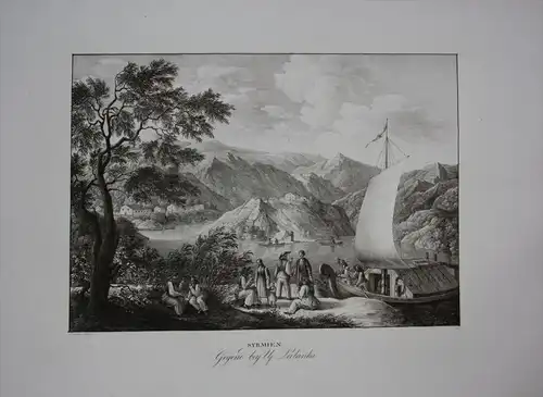 Bazias Palanka Backa Serbia Danube Donau Original Lithographie Kunike