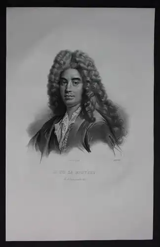 Jean de la Bruyere Lithographie Portrait Folio