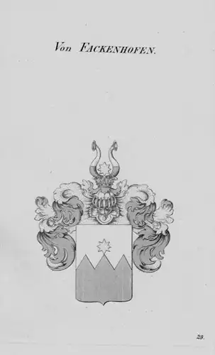 Fackenhofen Wappen Adel coat of arms heraldry Heraldik crest Kupferstich