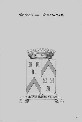 Jernigham Wappen Adel coat of arms heraldry Heraldik crest Kupferstich