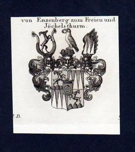 Freiherren von Enzenberg Kupferstich Wappen Heraldik coat of arms