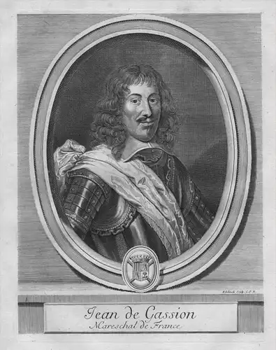 Jean de Gassion - Feldherr - Portrait Wappen