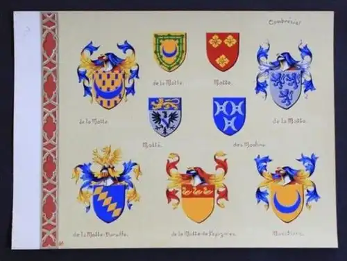 Motte Moulins Moustiers de la Motte-Baraffe Blason Wappen heraldry heraldique