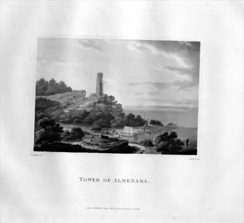 Tower of Alemenara - Almenara Castellon Plana Baja Valencia Espana Spain Spanien Espagne grabado