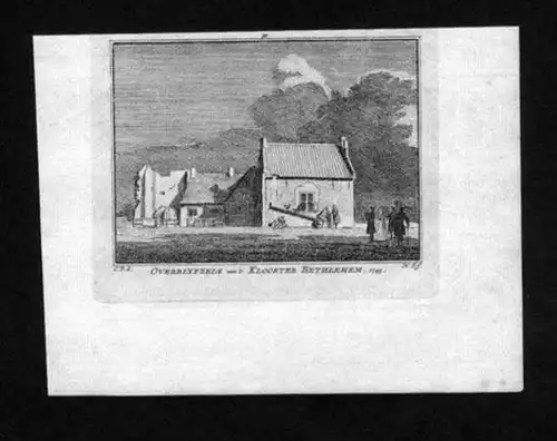 Klooster Bethlehem Schouwen-Duiveland Kupferstich Holland gravure map