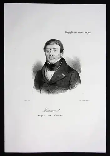 French Laurence Jurist Politiker lawyer politician Lithographie Portrait