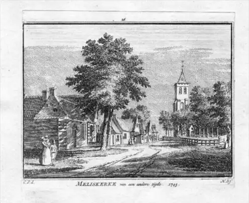 Meliskerke Zeeland Holland engraving gravure Kupferstich