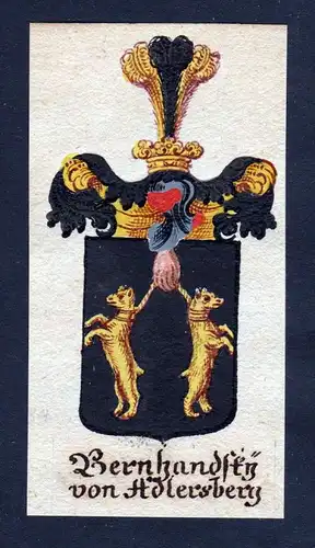 Bernhardsky von Adlersberg Böhmen Wappen coat of arms Manuskript