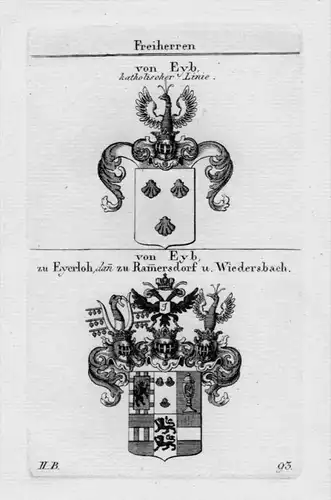 Eyb Eyerloh Wappen Adel coat of arms heraldry Heraldik crest Kupferstich
