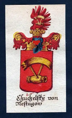 Chuchelsky von Mestagau Böhmen Wappen coat of arms Manuskript