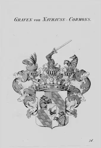 Nayhauss Cormons Wappen Adel coat of arms heraldry Heraldik Kupferstich