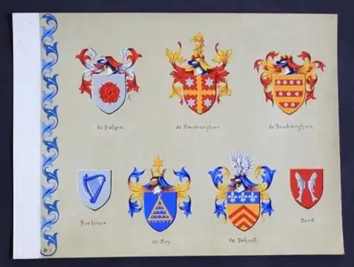 Bard Balgre Behault Bay Barbieux Baudrenghien Blason Wappen heraldry heraldique