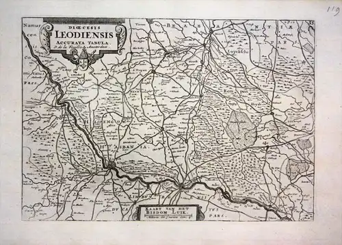 - Liege Belgium Belgique gravure engraving Ratelband map carte