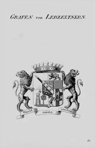 Lebzeltnern Wappen Adel coat of arms heraldry Heraldik crest Kupferstich