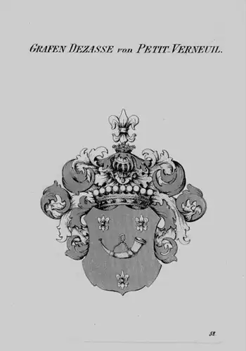 Dezasse Wappen Adel coat of arms heraldry Heraldik crest Kupferstich