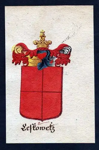 h. Leskowetz Leskowitz Leskovec Böhmen Wappen coat of arms Manuskript