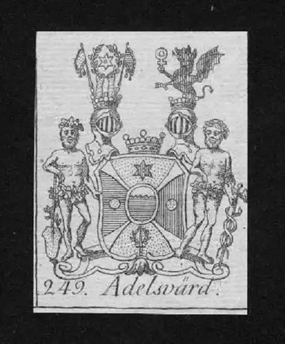 Adelsvärd Wappen vapen coat of arms Genealogie Heraldik Kupferstich