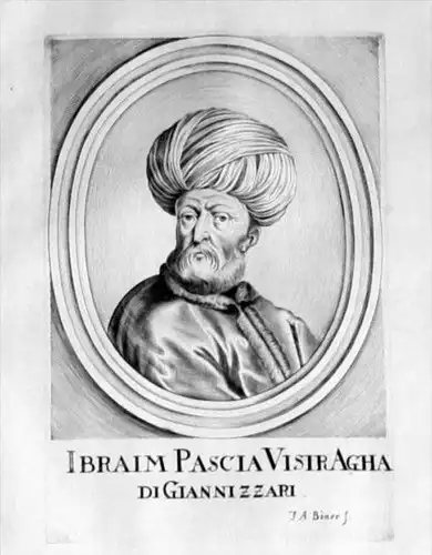 Ibrahim Pascha Wesir Turkey Kupferstich Portrait engraving